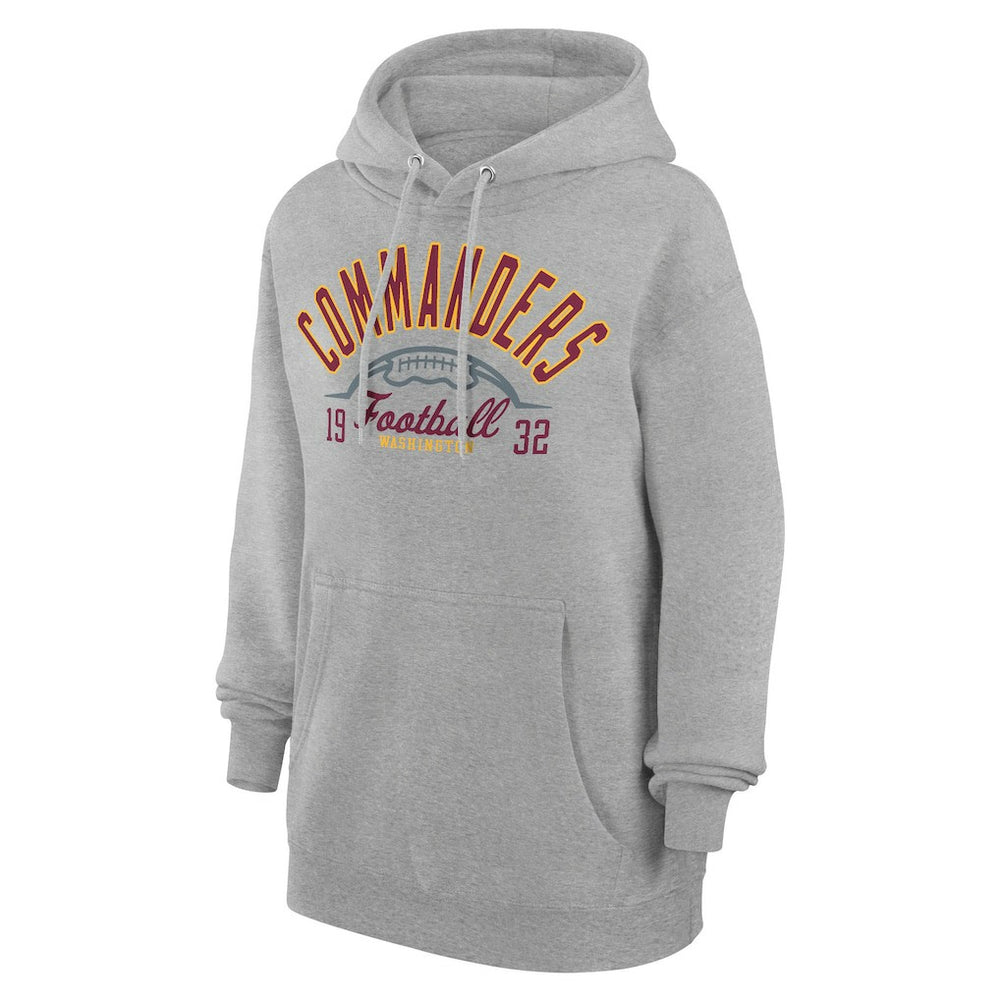 Washington Commanders Starter Unisex Half Ball Team Fleece Pullover Hoodie Heather Gray - NFL