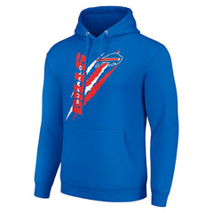 Buffalo Bills Starter Unisex Color Scratch Fleece Pullover Hoodie Royal - NFL
