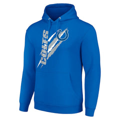 Indianapolis Colts Starter Unisex Color Scratch Fleece Pullover Hoodie Royal - NFL