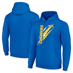 Los Angeles Chargers Starter Unisex Color Scratch Fleece Pullover Hoodie Royal - NFL