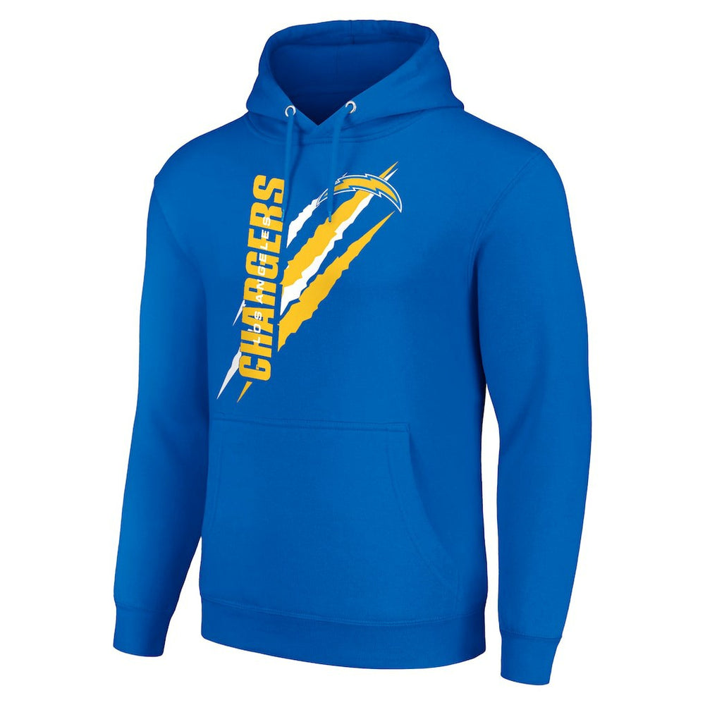 Los Angeles Chargers Starter Unisex Color Scratch Fleece Pullover Hoodie Royal - NFL
