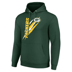 Green Bay Packers Starter Unisex Color Scratch Fleece Pullover Hoodie Green - NFL
