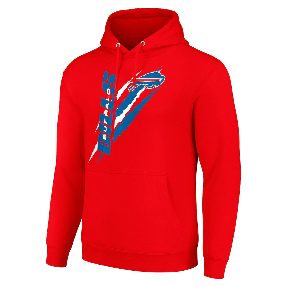 Buffalo Bills Starter Unisex Color Scratch Fleece Pullover Hoodie Red - NFL
