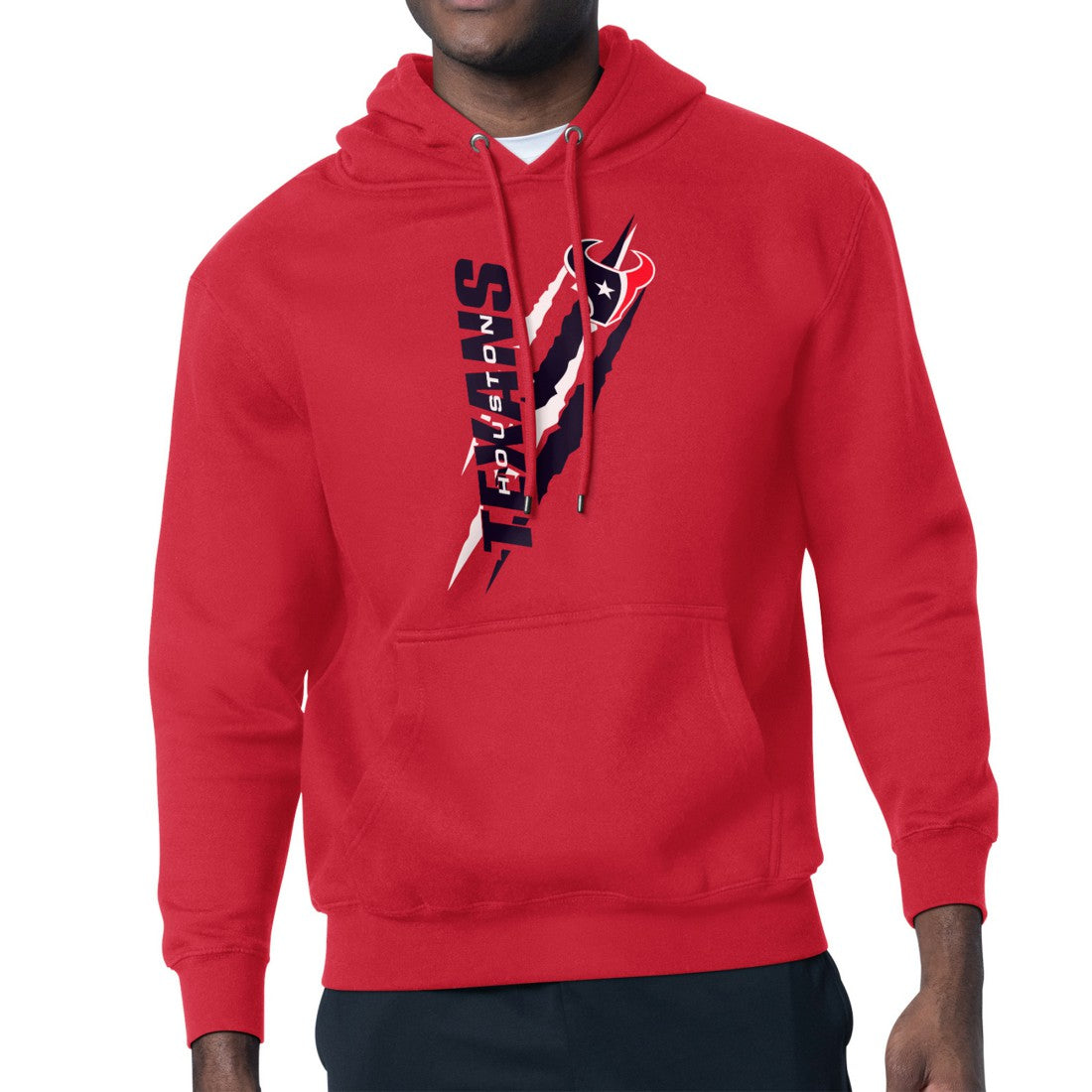 Houston Texans Starter Unisex Color Scratch Fleece Pullover Hoodie Red - NFL
