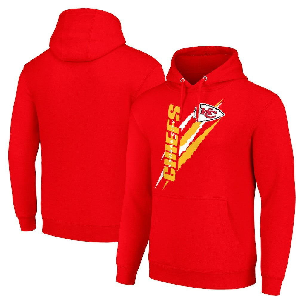 Kansas City Chiefs Starter Unisex Color Scratch Fleece Pullover Hoodie Red - NFL