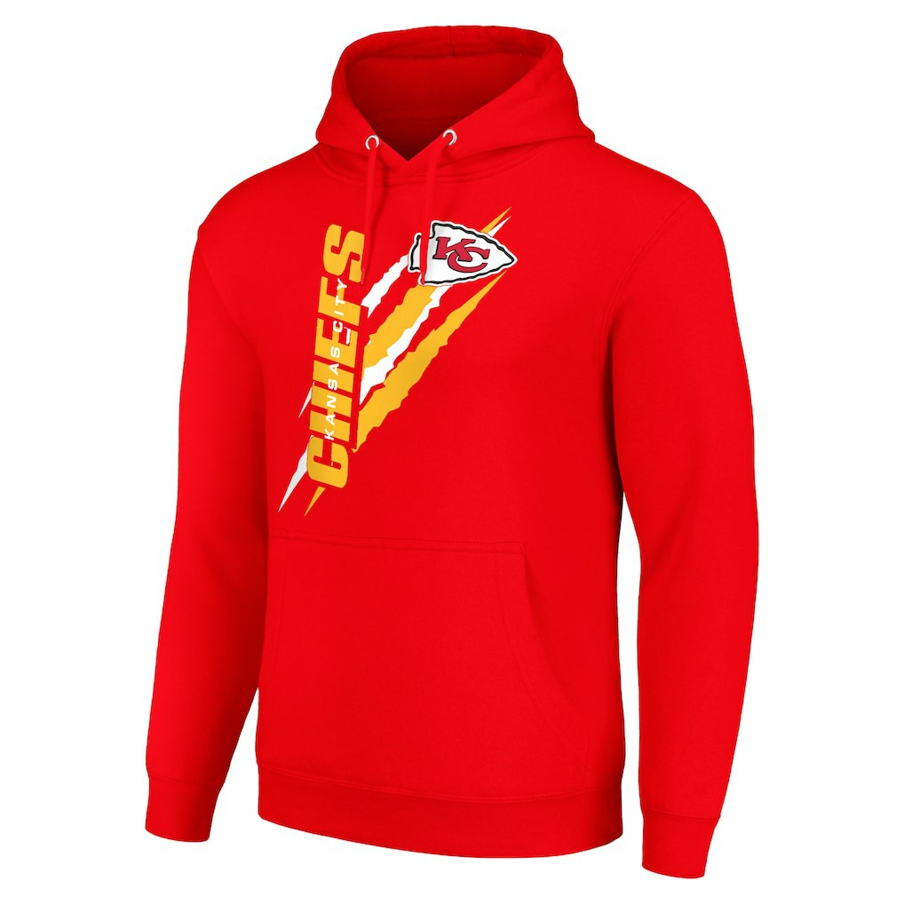 Kansas City Chiefs Starter Unisex Color Scratch Fleece Pullover Hoodie Red - NFL