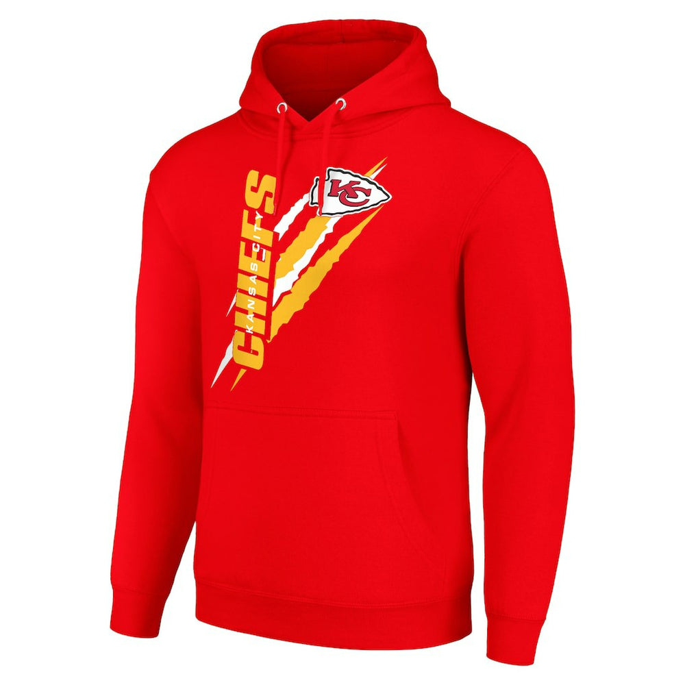 Kansas City Chiefs Starter Unisex Color Scratch Fleece Pullover Hoodie Red - NFL