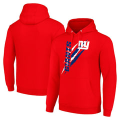 New York Giants Starter Unisex Color Scratch Fleece Pullover Hoodie Red - NFL
