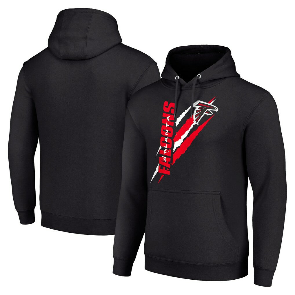 Atlanta Falcons Starter Unisex Color Scratch Fleece Pullover Hoodie Black - NFL