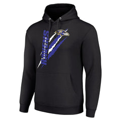 Baltimore Ravens Starter Unisex Color Scratch Fleece Pullover Hoodie Black - NFL