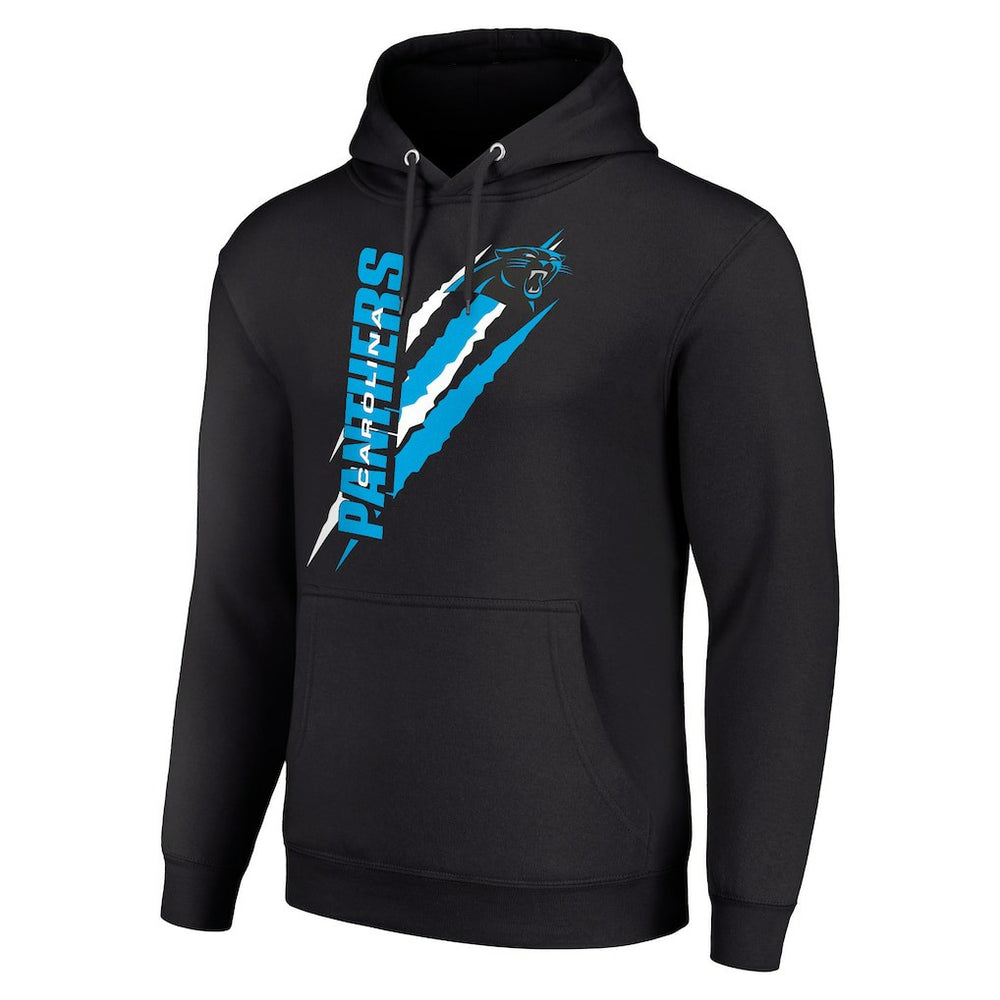 Carolina Panthers Starter Unisex Color Scratch Fleece Pullover Hoodie Black - NFL