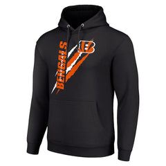 Cincinnati Bengals Starter Unisex Color Scratch Fleece Pullover Hoodie Black - NFL