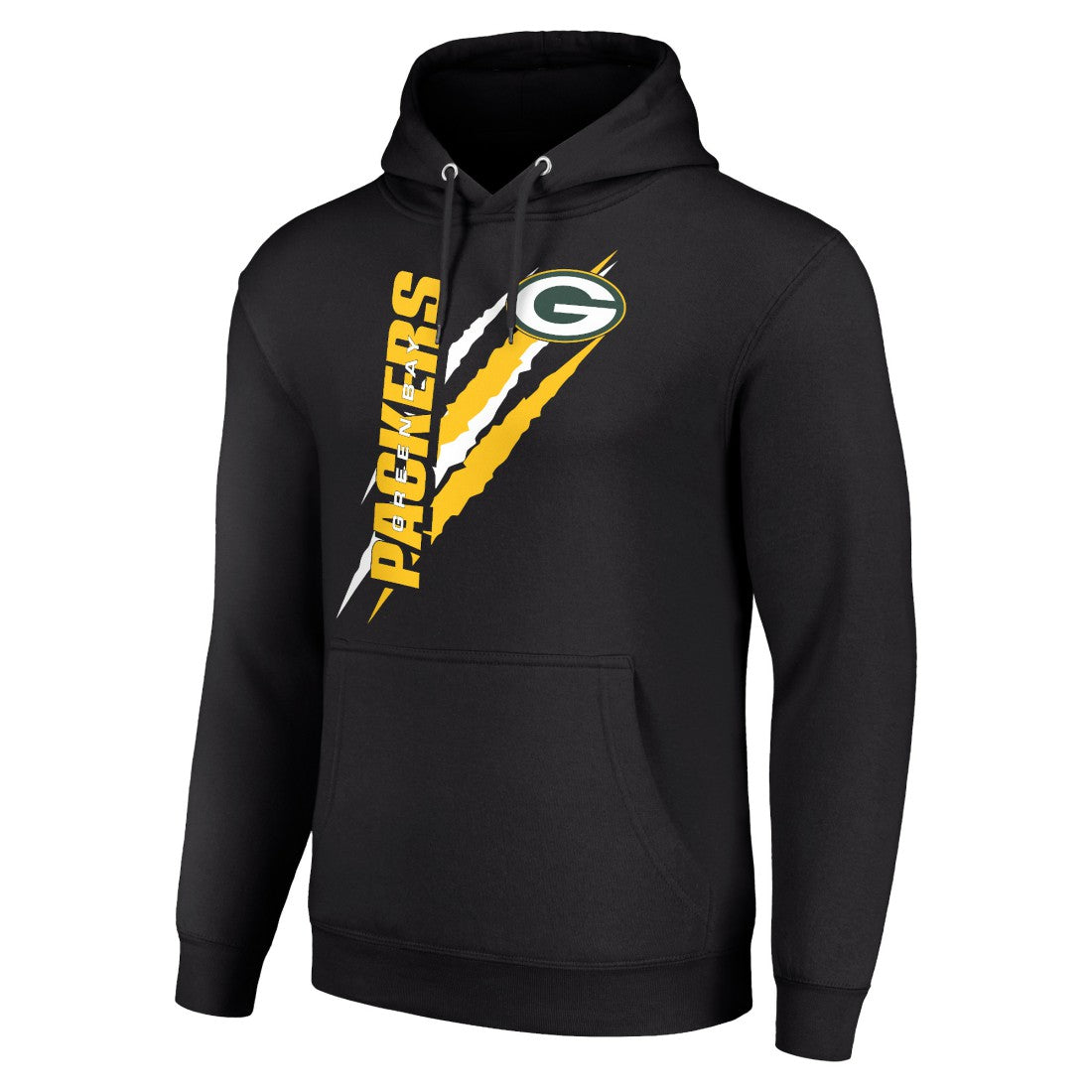 Green Bay Packers Starter Unisex Color Scratch Fleece Pullover Hoodie Black - NFL