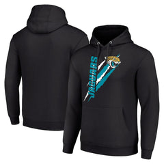 Jacksonville Jaguars Starter Unisex Color Scratch Fleece Pullover Hoodie Black - NFL