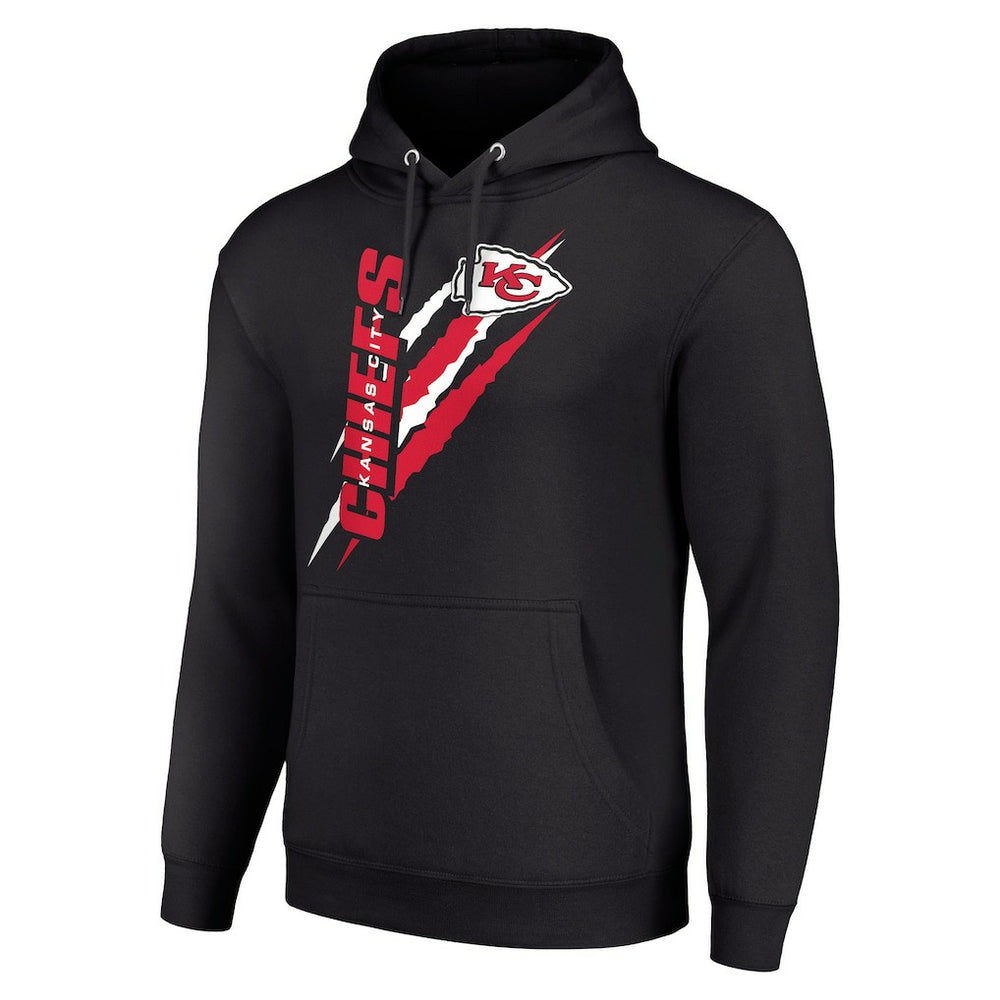 Kansas City Chiefs Starter Unisex Color Scratch Fleece Pullover Hoodie Black - NFL