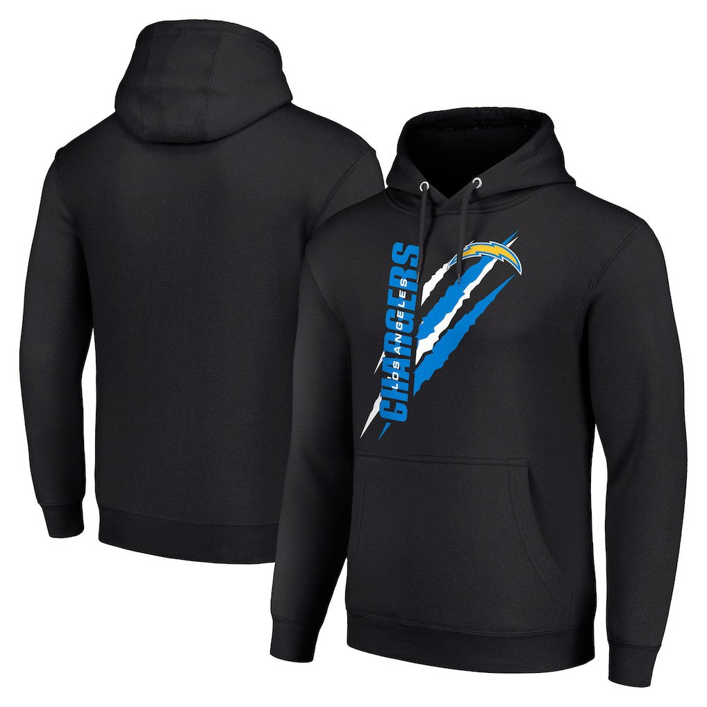 Los Angeles Chargers Starter Unisex Color Scratch Fleece Pullover Hoodie Black - NFL