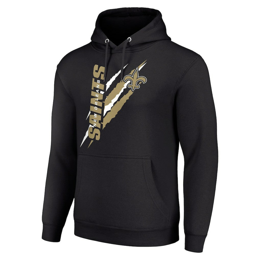 New Orleans Saints Starter Unisex Color Scratch Fleece Pullover Hoodie Black - NFL