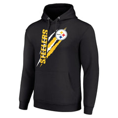 Pittsburgh Steelers Starter Unisex Color Scratch Fleece Pullover Hoodie Black - NFL
