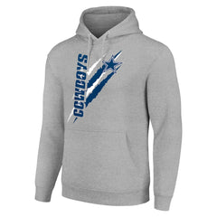 Dallas Cowboys Starter Unisex Color Scratch Fleece Pullover Hoodie Heather Gray - NFL