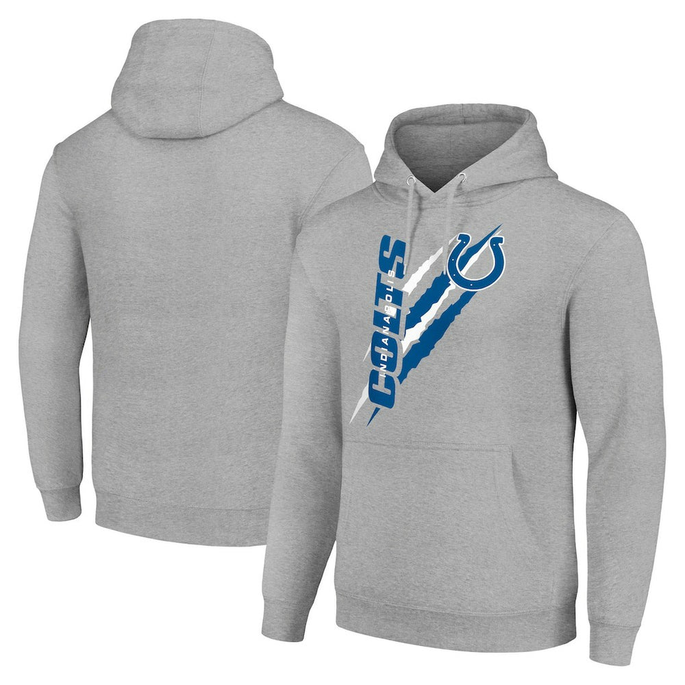 Indianapolis Colts Starter Unisex Color Scratch Fleece Pullover Hoodie Heather Gray - NFL