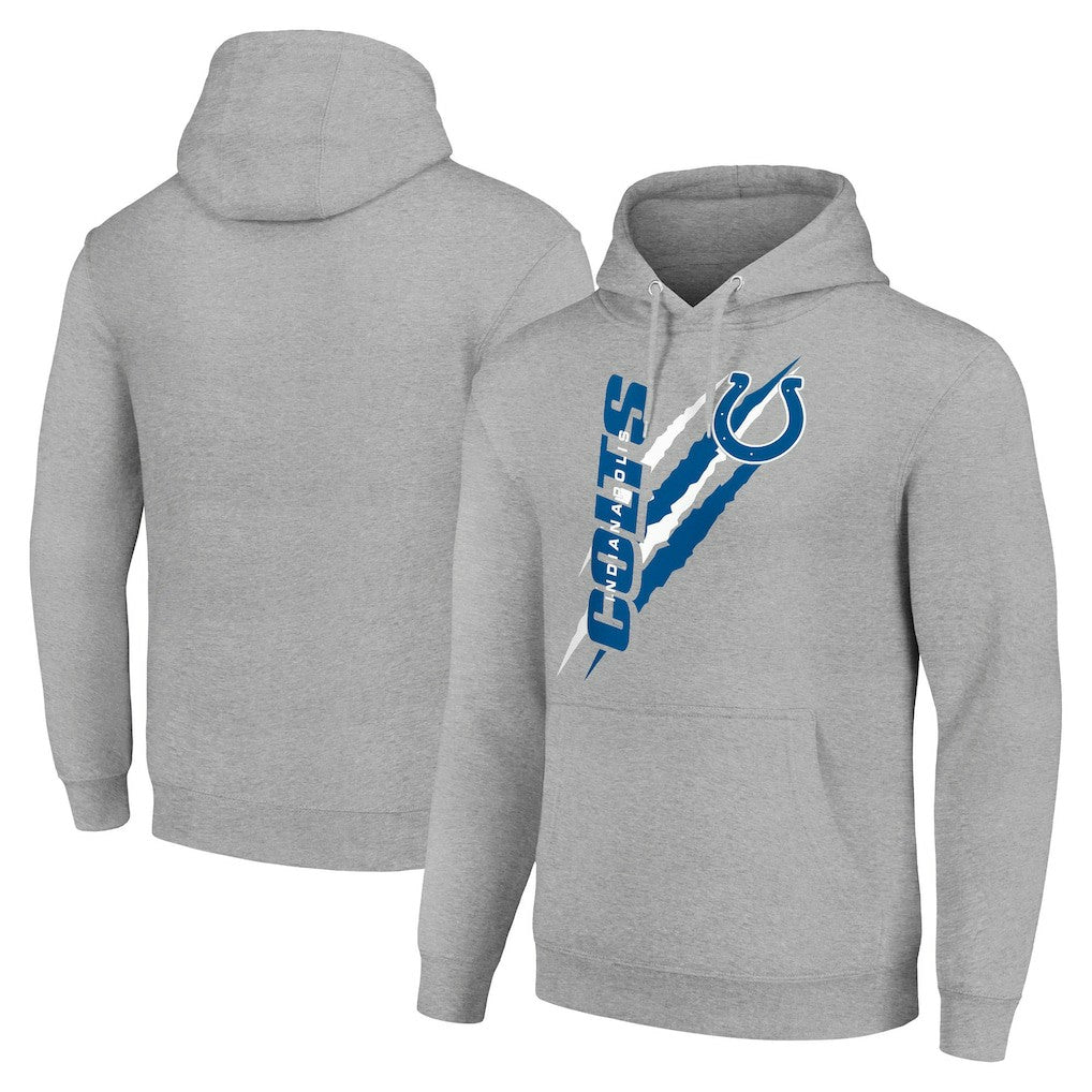 Indianapolis Colts Starter Unisex Color Scratch Fleece Pullover Hoodie Heather Gray - NFL
