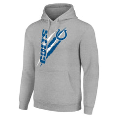 Indianapolis Colts Starter Unisex Color Scratch Fleece Pullover Hoodie Heather Gray - NFL