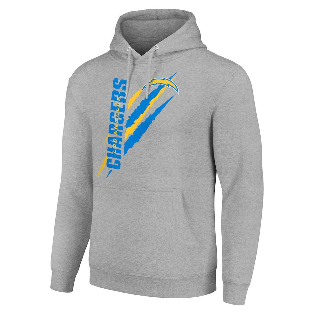 Los Angeles Chargers Starter Unisex Color Scratch Fleece Pullover Hoodie Heather Gray - NFL