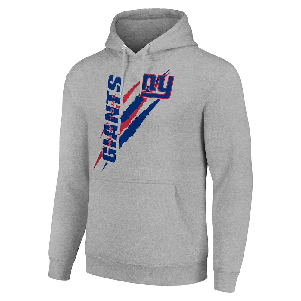 New York Giants Starter Unisex Color Scratch Fleece Pullover Hoodie Heather Gray - NFL