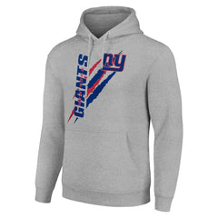 New York Giants Starter Unisex Color Scratch Fleece Pullover Hoodie Heather Gray - NFL