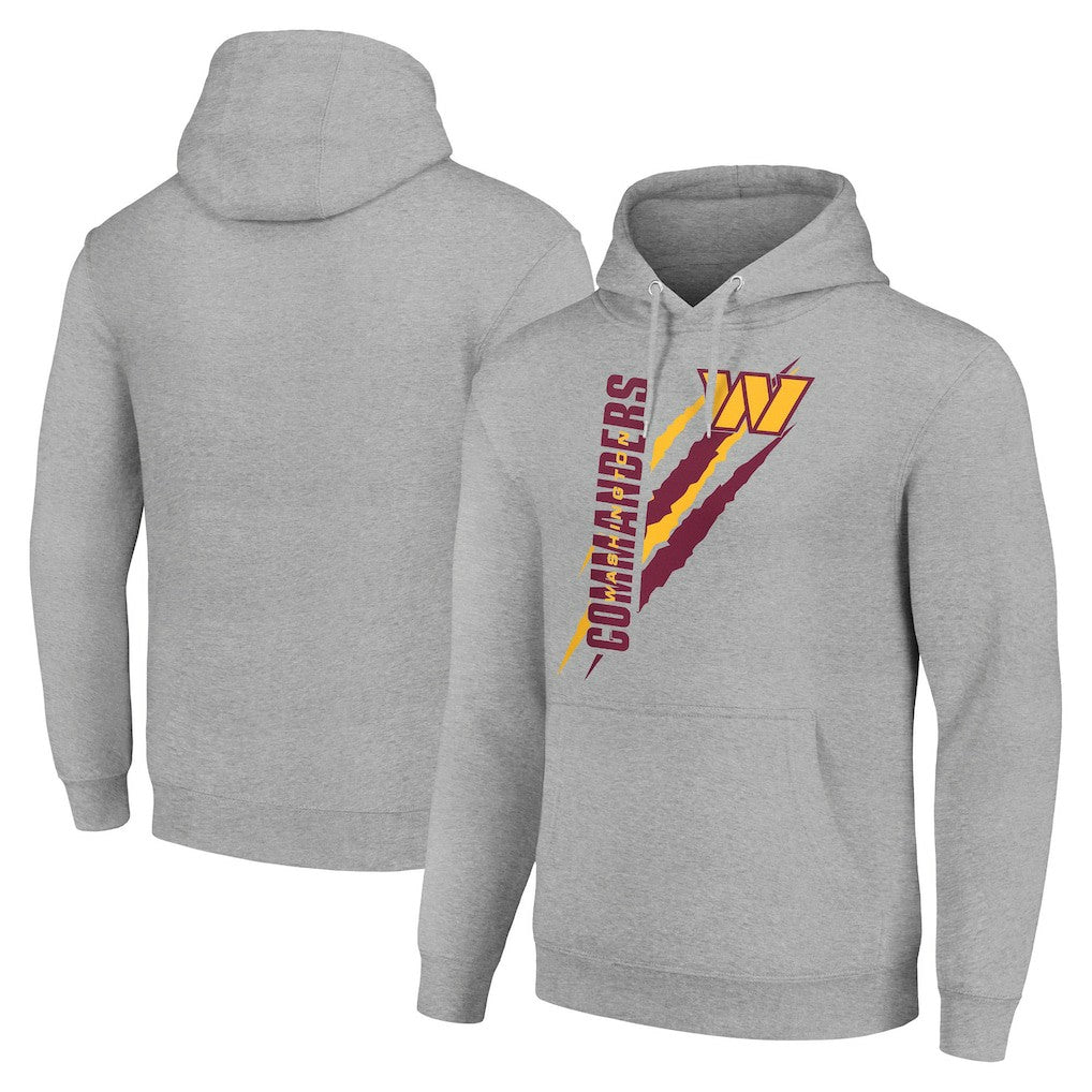 Washington Commanders Starter Unisex Color Scratch Fleece Pullover Hoodie Heather Gray - NFL