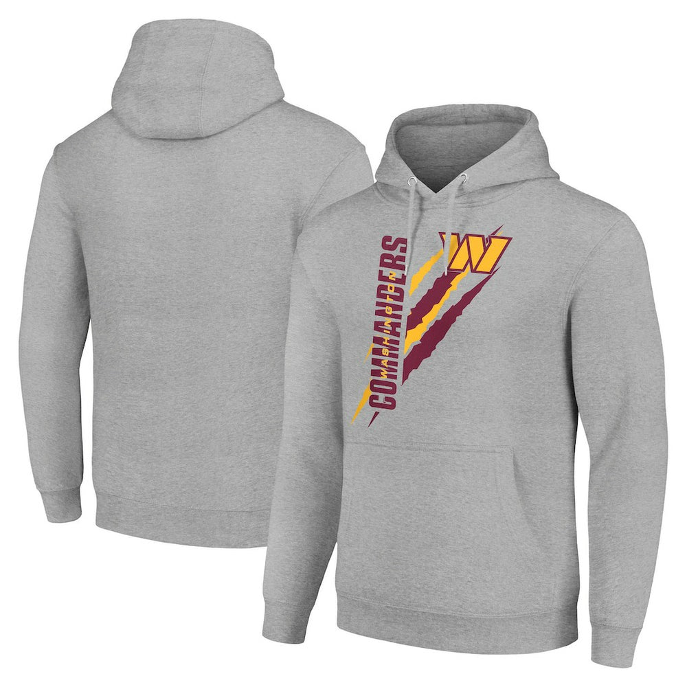 Washington Commanders Starter Unisex Color Scratch Fleece Pullover Hoodie Heather Gray - NFL