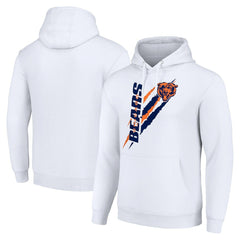 Chicago Bears Starter Unisex Color Scratch Fleece Pullover Hoodie White - NFL