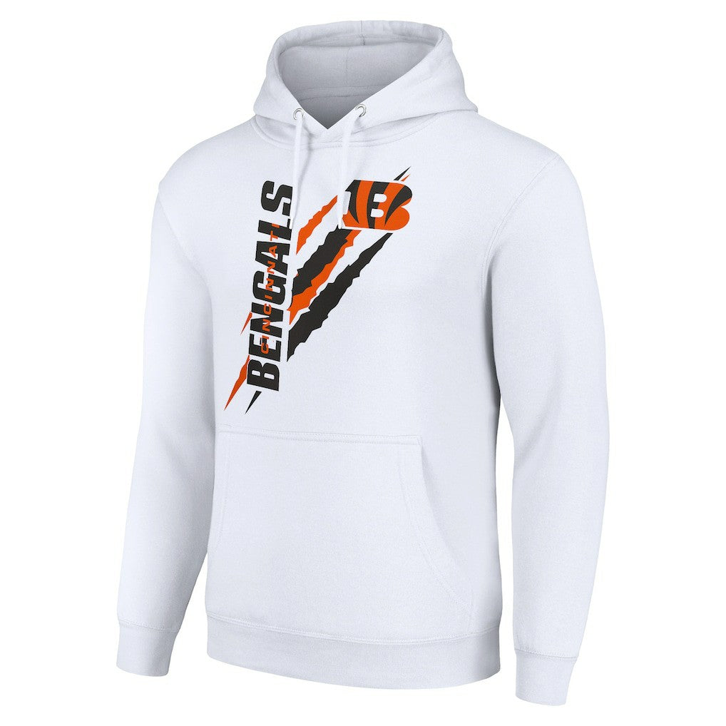 Cincinnati Bengals Starter Unisex Color Scratch Fleece Pullover Hoodie White - NFL