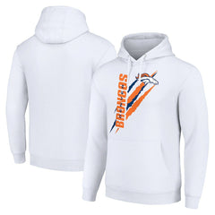 Denver Broncos Starter Unisex Color Scratch Fleece Pullover Hoodie White - NFL
