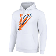 Denver Broncos Starter Unisex Color Scratch Fleece Pullover Hoodie White - NFL