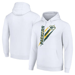 Green Bay Packers Starter Unisex Color Scratch Fleece Pullover Hoodie White - NFL