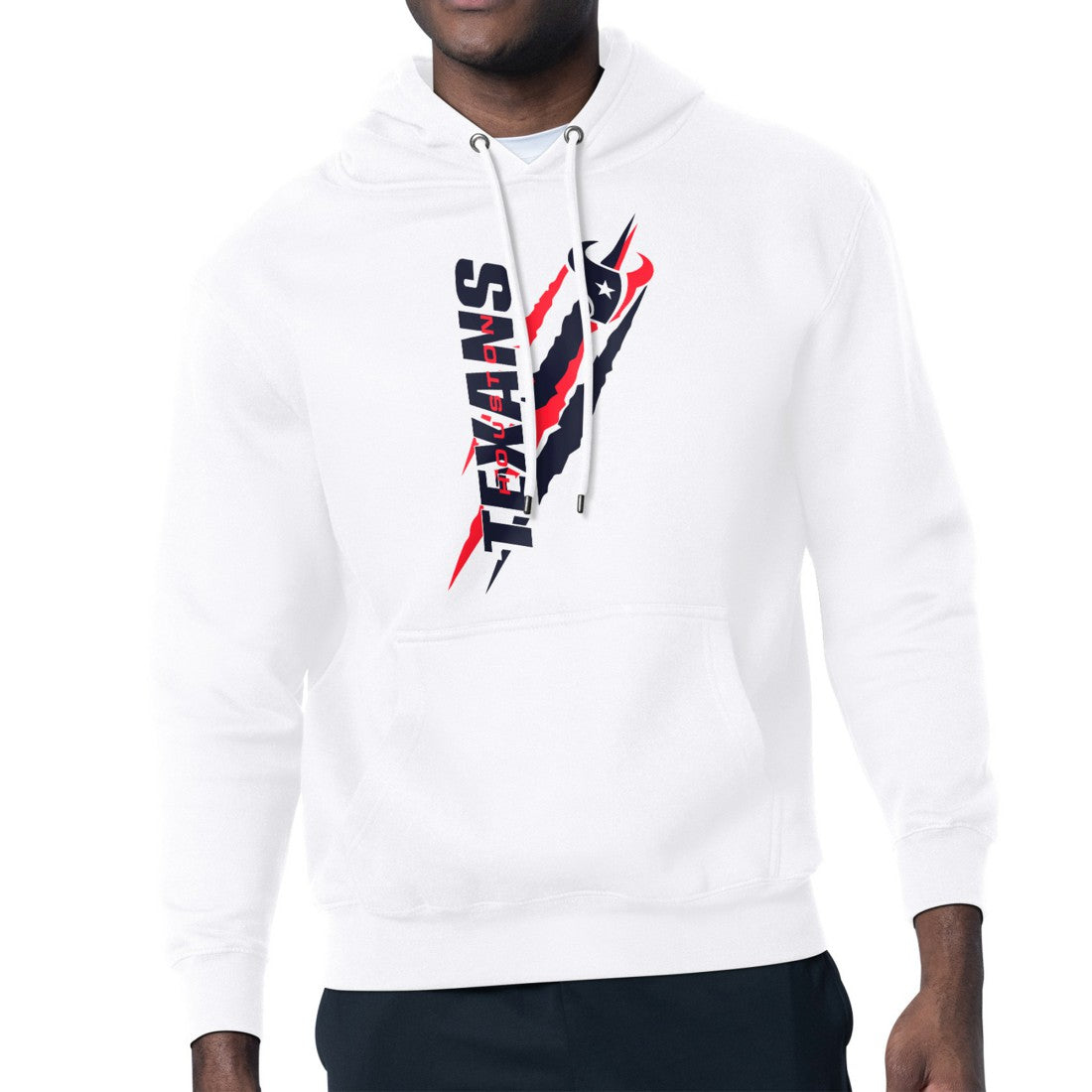Houston Texans Starter Unisex Color Scratch Fleece Pullover Hoodie White - NFL