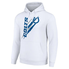 Indianapolis Colts Starter Unisex Color Scratch Fleece Pullover Hoodie White - NFL