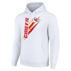 Kansas City Chiefs Starter Unisex Color Scratch Fleece Pullover Hoodie White - NFL