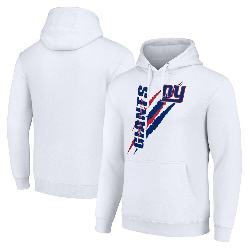 New York Giants Starter Unisex Color Scratch Fleece Pullover Hoodie White - NFL