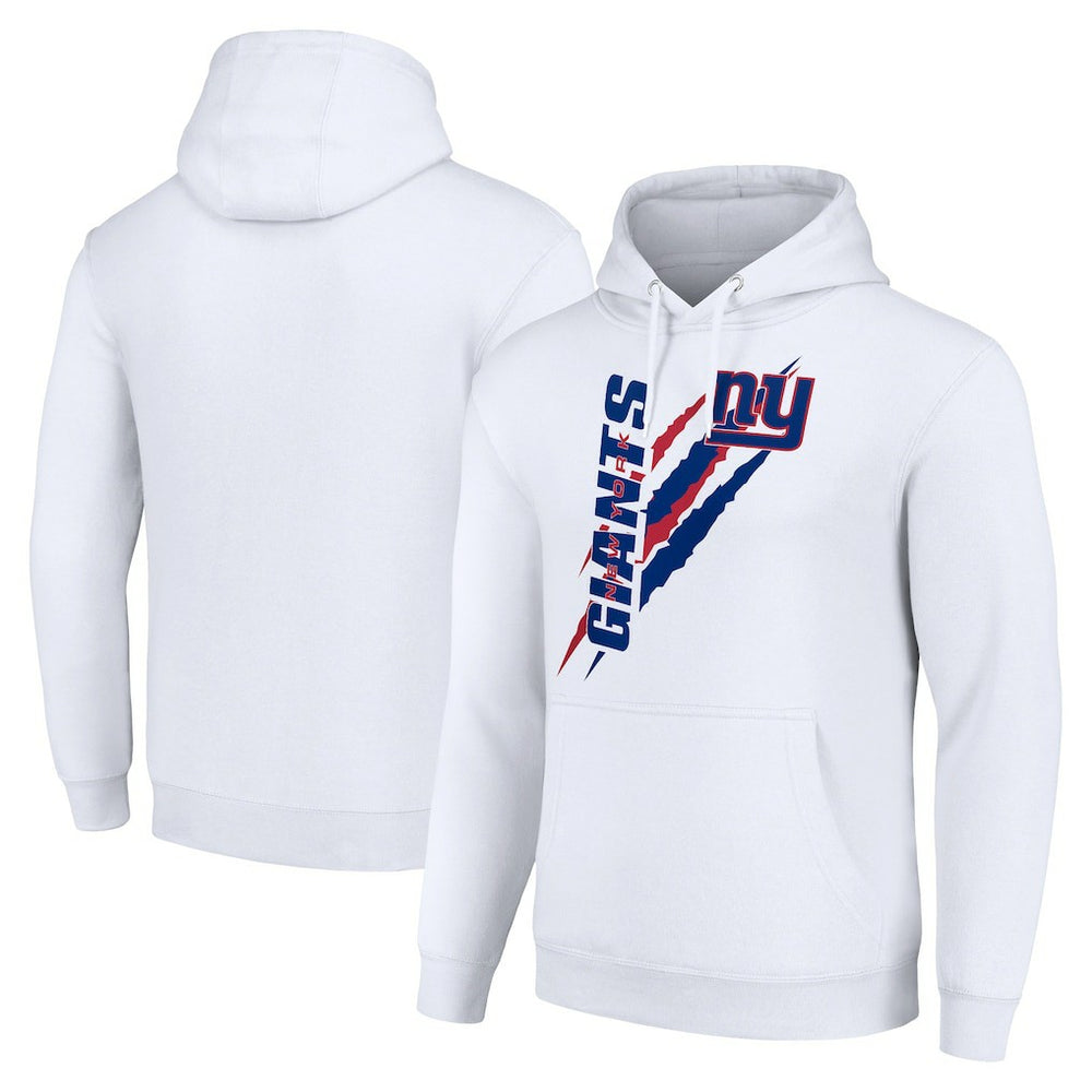 New York Giants Starter Unisex Color Scratch Fleece Pullover Hoodie White - NFL