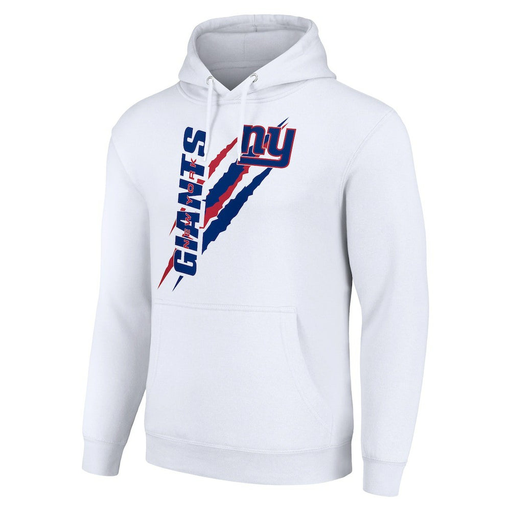 New York Giants Starter Unisex Color Scratch Fleece Pullover Hoodie White - NFL