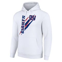 New York Giants Starter Unisex Color Scratch Fleece Pullover Hoodie White - NFL