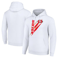 San Francisco 49ers Starter Unisex Color Scratch Fleece Pullover Hoodie White - NFL