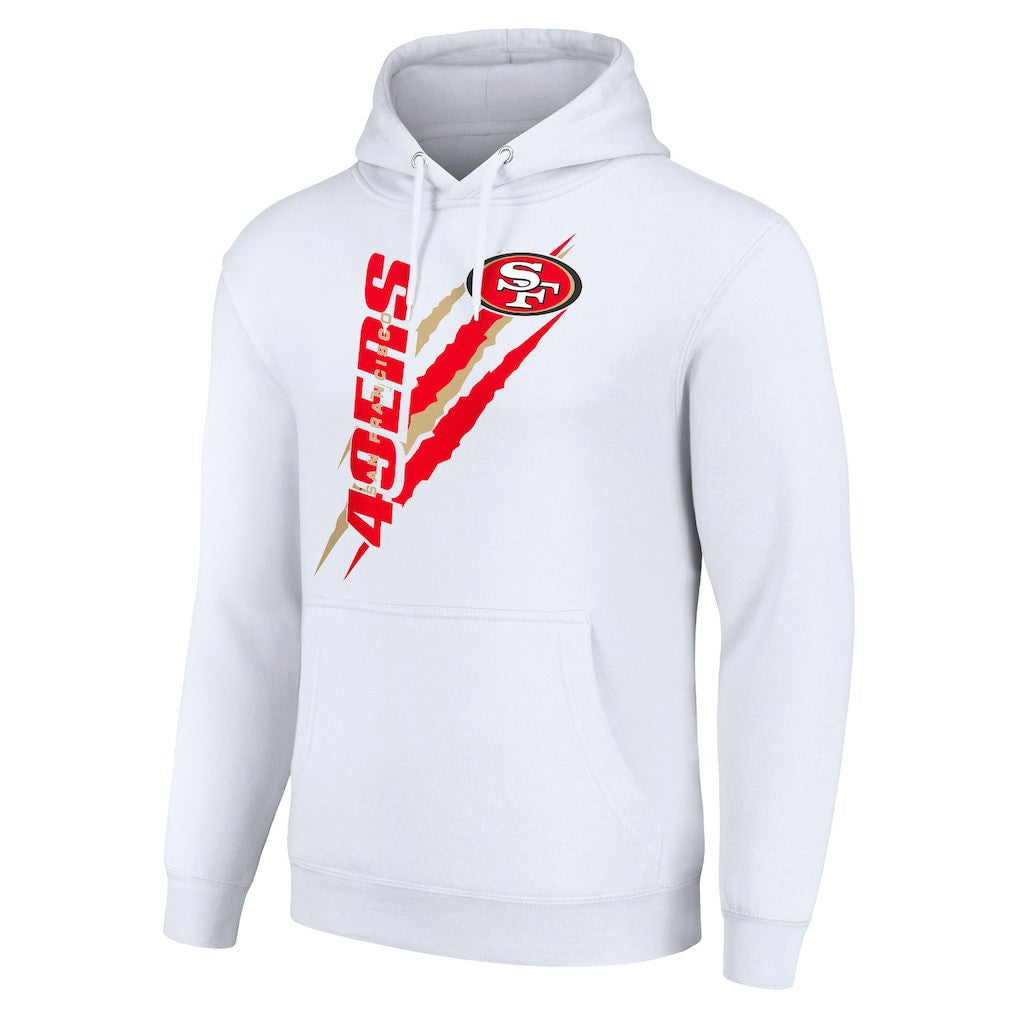 San Francisco 49ers Starter Unisex Color Scratch Fleece Pullover Hoodie White - NFL