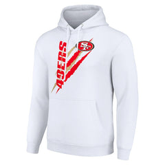 San Francisco 49ers Starter Unisex Color Scratch Fleece Pullover Hoodie White - NFL