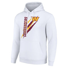 Washington Commanders Starter Unisex Color Scratch Fleece Pullover Hoodie White - NFL