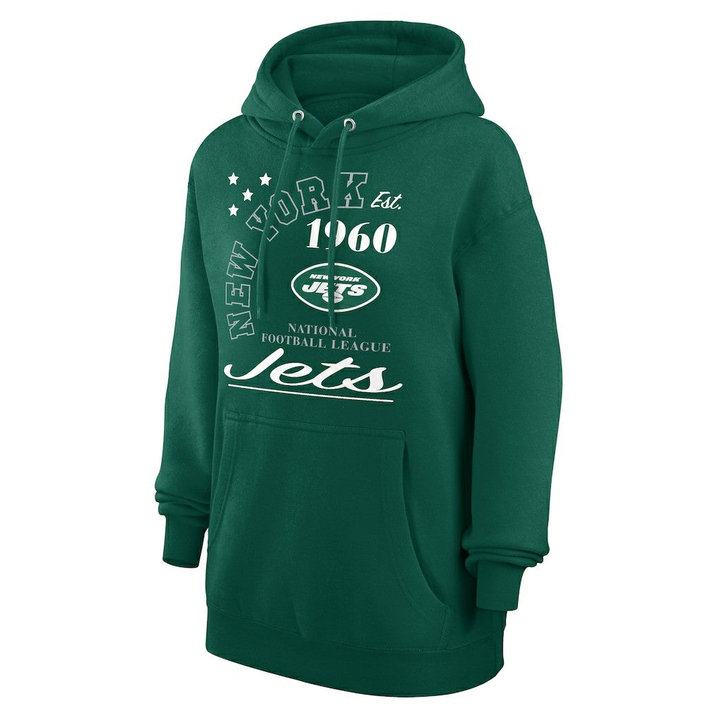 New York Jets Starter Unisex Arch Team Fleece Pullover Hoodie Green - NFL