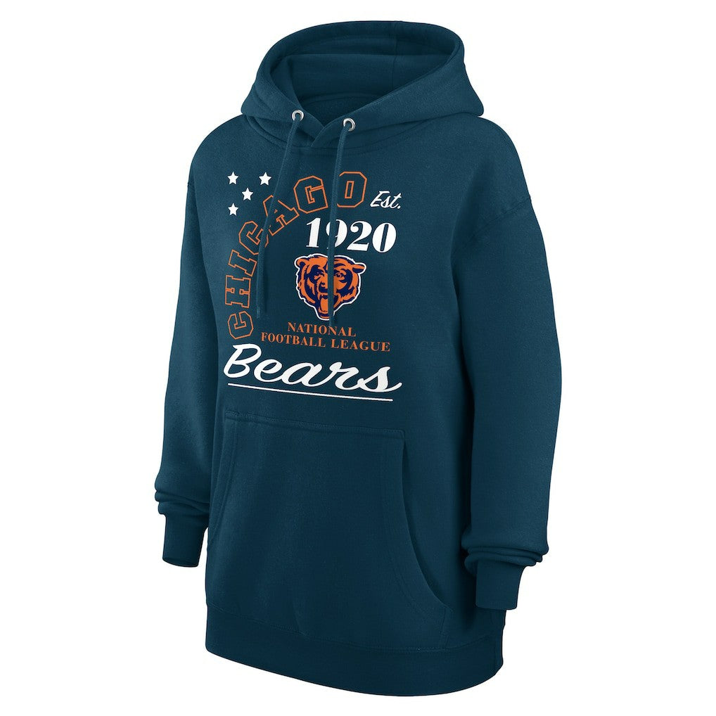 Chicago Bears Starter Unisex Arch Team Fleece Pullover Hoodie Navy - NFL