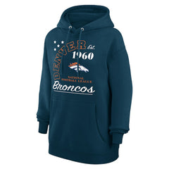 Denver Broncos Starter Unisex Arch Team Fleece Pullover Hoodie Navy - NFL